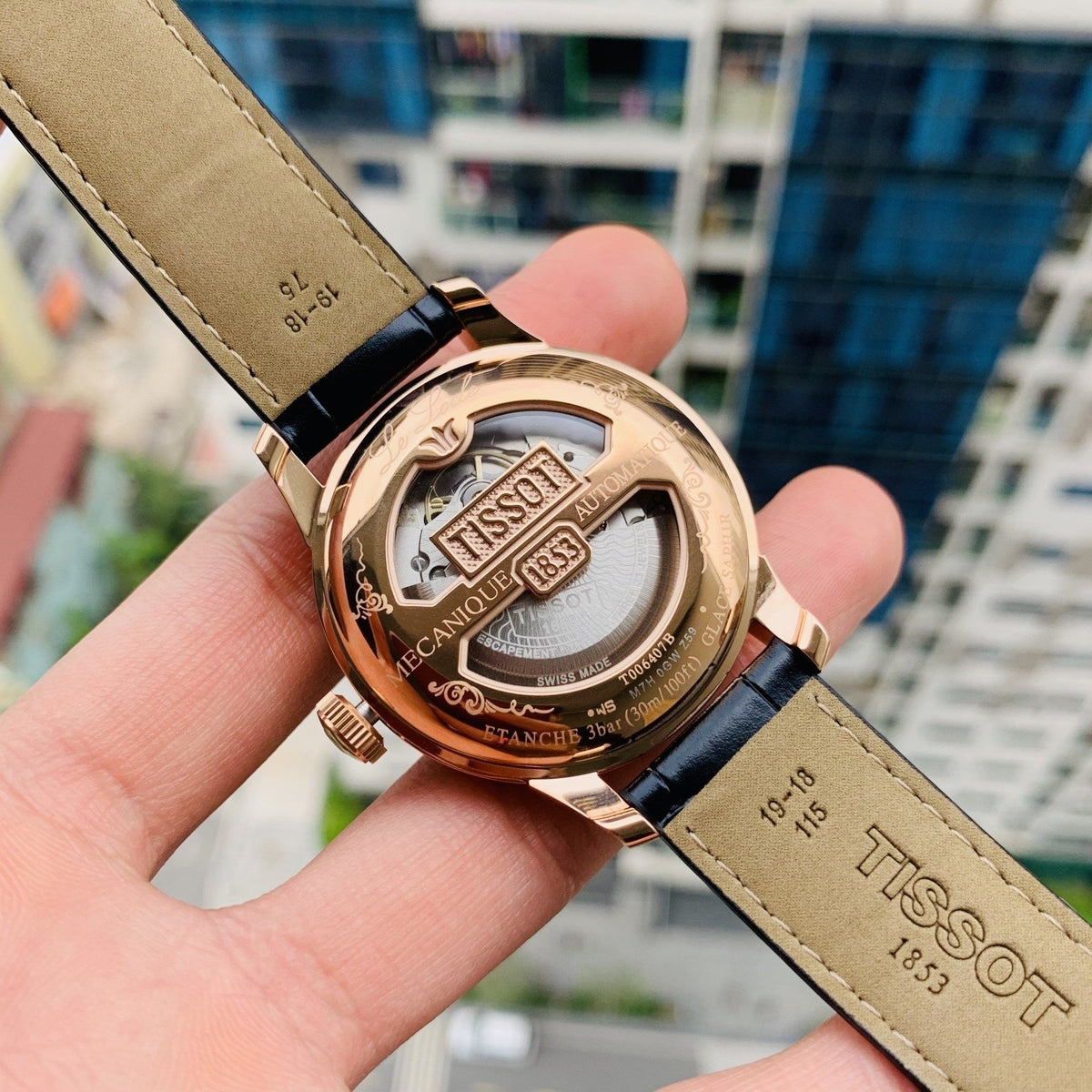 Tissot Le Locle Powermatic 80 Black Rose Gold Dial T006.407.36.053.00
